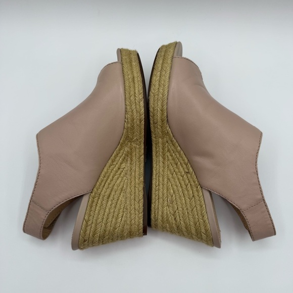 Geox Respira D Soleil Blush Pink Wedge Platform Espadrilles Peep Toes Size 38 - Picture 13 of 16